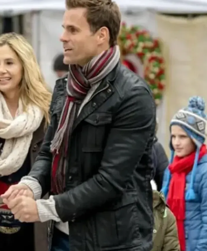 A Christmas to Remember Cameron Mathison Black Jacket - Image 2