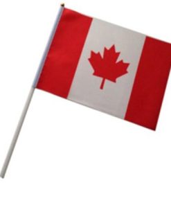 CANADIAN FLAG WITH POLE (12″X18″)