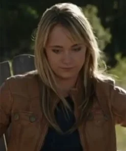 Heartland Amy Fleming Leather Brown Amber Marshall Jacket