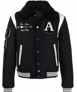 Amiri Black And White Letterman Varsity Jacket