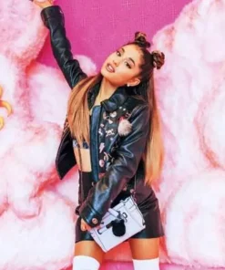 Ariana Grande Singer Black Leather Jacket