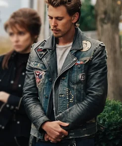 Austin Butler The Bikeriders Blue Denim Vest