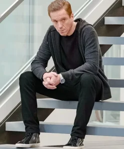 Billions Damian Lewis Grey Fleece Hoodie