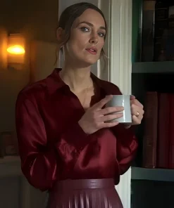 Black Doves Keira Knightley Burgundy Shirt