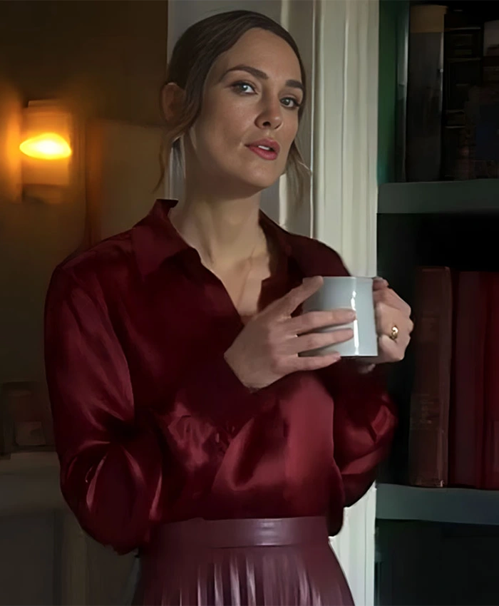 Black Doves Keira Knightley Burgundy Shirt