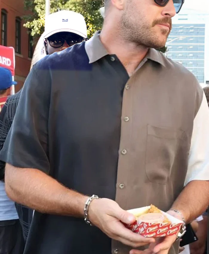 Travis Kelce Car Jam 2024 ColorBlock Shirt - Image 2
