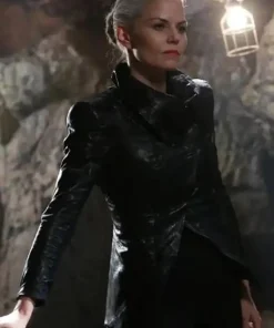 Once Upon a Time Emma Swan Biker Black Jacket