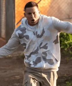 Channing Tatum Camo The Lost City Hoodie Jacket