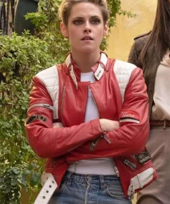Charlies Angles Sabina Wilson Red Biker Jacket
