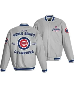Chicago Cubs 2016 World Series Grey Jacket
