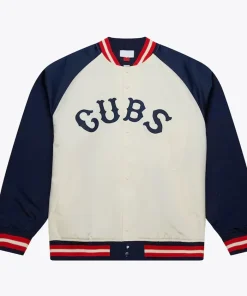 Chicago Cubs Vintage Logo Double Clutch Varsity Jacket