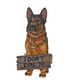GERMAN SHEPHERD WITH SIGN (FAITHFUL SHEPHERD)