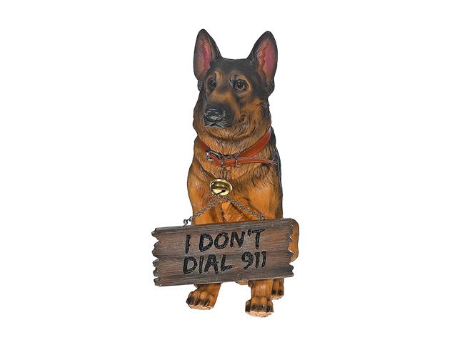 GERMAN SHEPHERD WITH SIGN (FAITHFUL SHEPHERD)