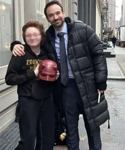 Daredevil Born Again 2025 Matt Murdock Black Puffer Coat