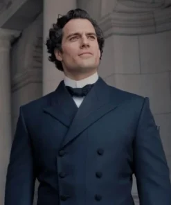 Enola Holmes Henry Cavill Blue Double-Breasted Coat