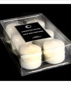 6 PK UNSCENTED VOTIVES (WHITE)