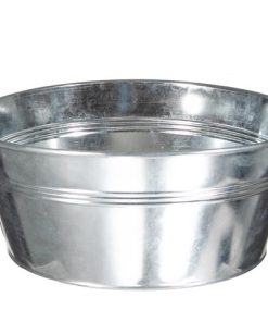 ALUMINUM ROUND SHALLOW PLANTER (LARGE)