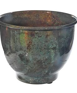 6″ ANTIQUE LEAF ROUND PLANTER