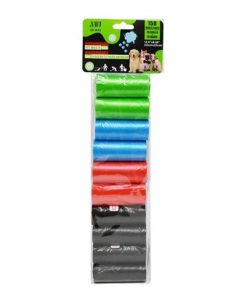 10 ROLLS OF 15PCS BIODEGRADABLE PET WASTE BAGS