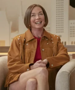 Hacks S04 Dance Mom Brown Leather Fringe Jacket