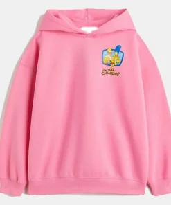 Homer Simpson Pink Pullover Hoodie
