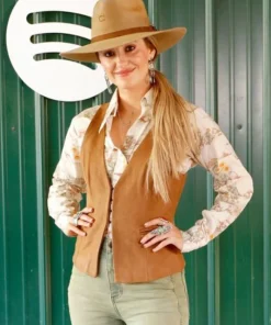 Lainey Wilson Whirlwind Market Brown Vest