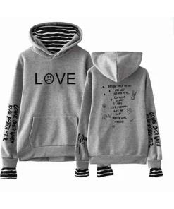 Lil Peep Come Over When You’re Sober Wool Gray Hoodie