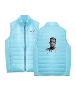 Lil Peep Sleeveless Graphic Blue Bomber Vest