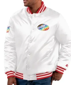 Lyric Koss San Francisco 49ers White Track Jacket