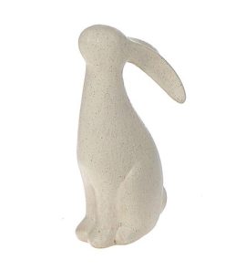 CERAMIC STANDING RABBIT FIGURINE (STONE)