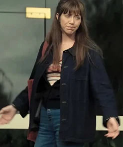 Sara Giraudeau French Lover Black Denim Jacket