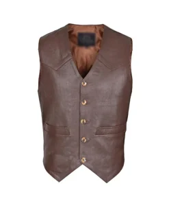 Men’s Brown Premium Leather Vest