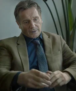 Liam Neeson Ice Road Vengeance Olive Blazer