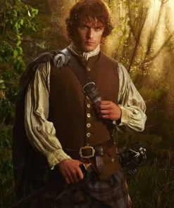 Outlander Jamie Fraser Brown Cotton Vest