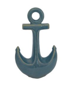 CERAMIC BLUE ANCHOR DECOR