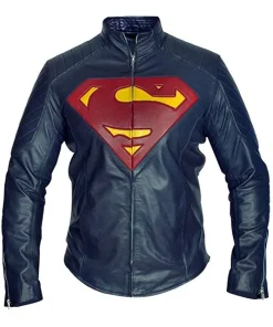 Superman Injustice 2 Blue Leather Jacket