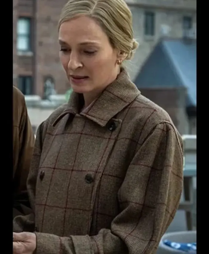 Suspicion Katherine Newman Brown Checkered Coat