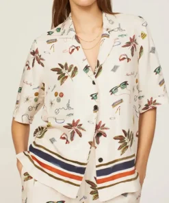 The Lincoln Lawyer Izzy Letts White Silk Shirt