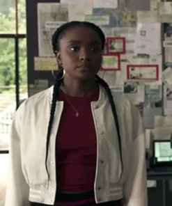 The Old Guard KiKi Layne White Bomber Jacket