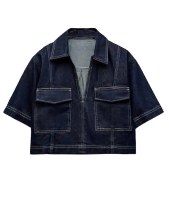 The Social Melissa Grelo Cropped Shirt - Image 2