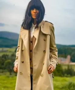 The Traitors UK Claudia Winkleman Beige Cotton Coat