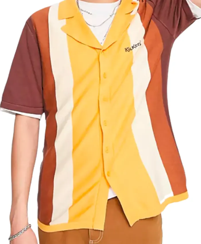 Tulsa King S02 Jay Will Stripe Cotton Shirt - Image 2