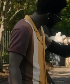 Tulsa King S02 Jay Will Stripe Cotton Shirt