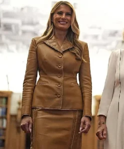 First Lady Melania Trump Brown Blazer