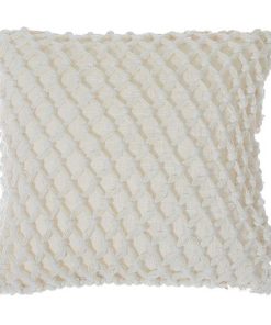BRAIDED WEAVE COTTON HANDWOVEN CUSHION (IVORY)