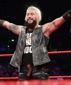 WWE Wrestler Enzo Amore Leather Black Vest