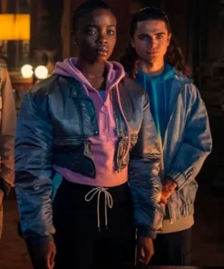 Wednesday 2022 Bianca Barclay Cropped Grey Jacket