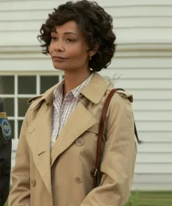 Wednesday S02 Thandiwe Newton Beige Trench Coat