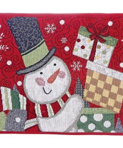 TAPESTRY PLACEMAT (SNOWMAN HOLDING PRESENTS) (13 X 18)