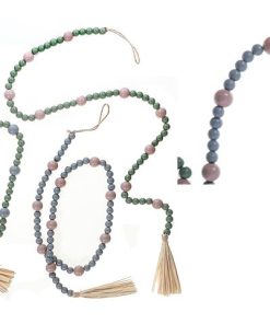 DUAL WOOD BEAD GARLAND (ASSTD)